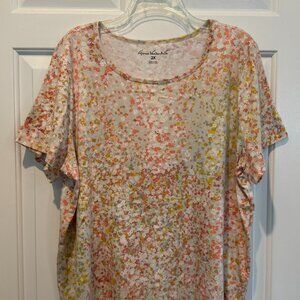 Gloria Vanderbilt Women's Plus Short Sleeve Knit Shirt SIze 2X